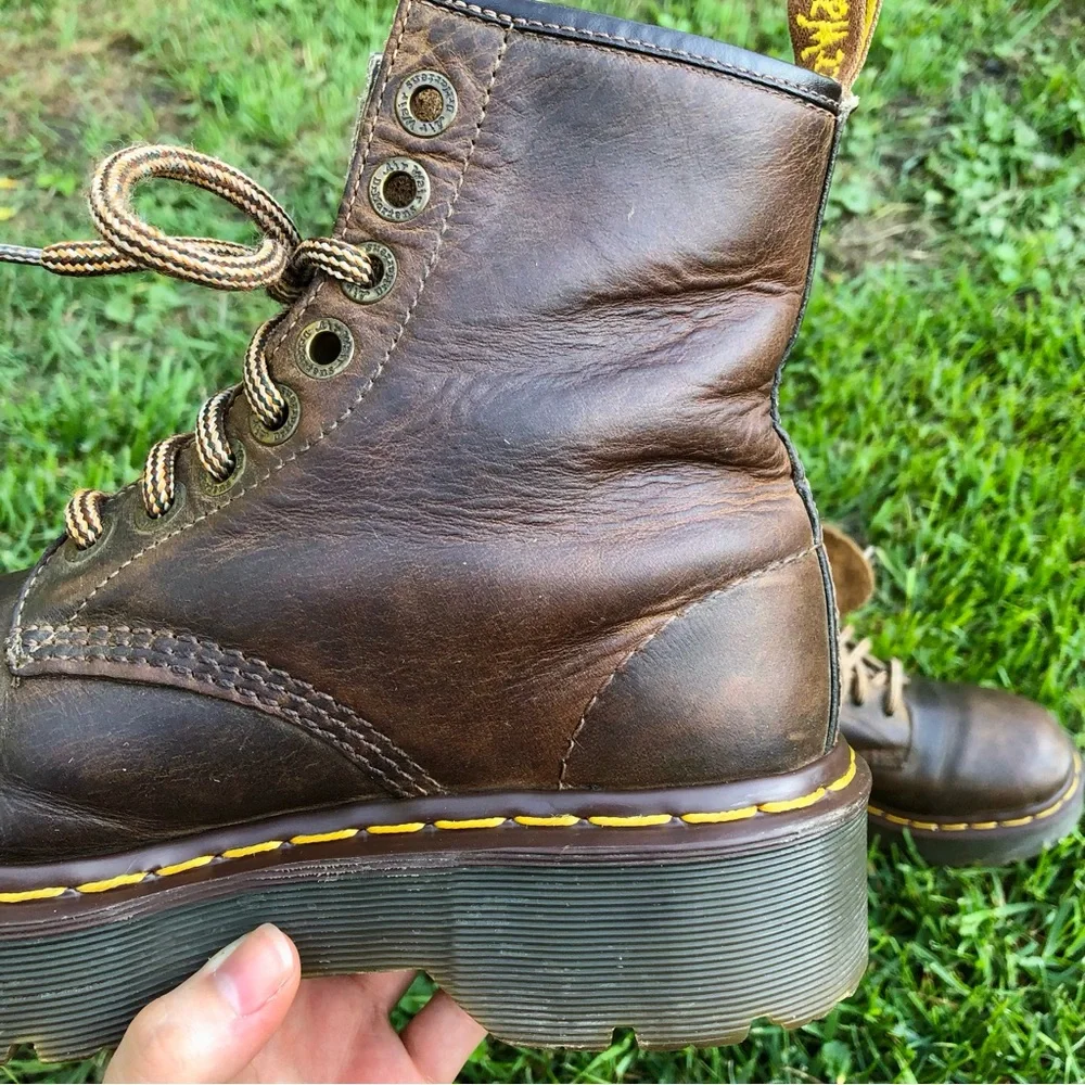 Rare Dr. Martens Brown Platform Boots - Picture 9 of 15
